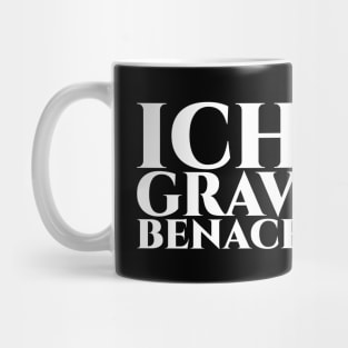 ICH BIN GRAVITATIV BENACHTEILIGT - weiße Schrift Mug